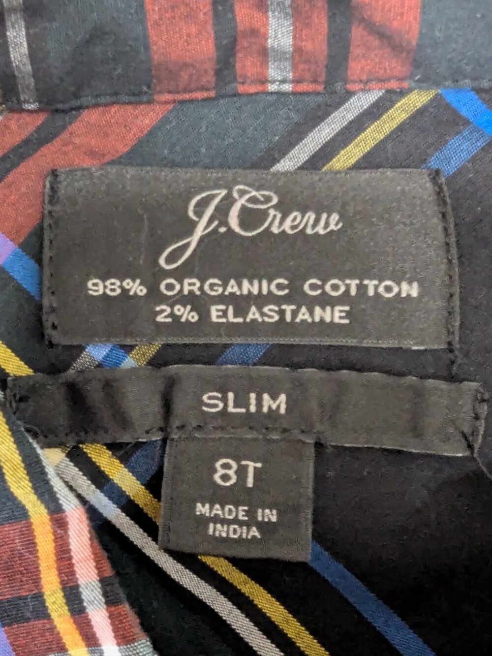 J.Crew Womens Slim Stretch Shirt in Black Stewart Tartan - Picture 5 of 11